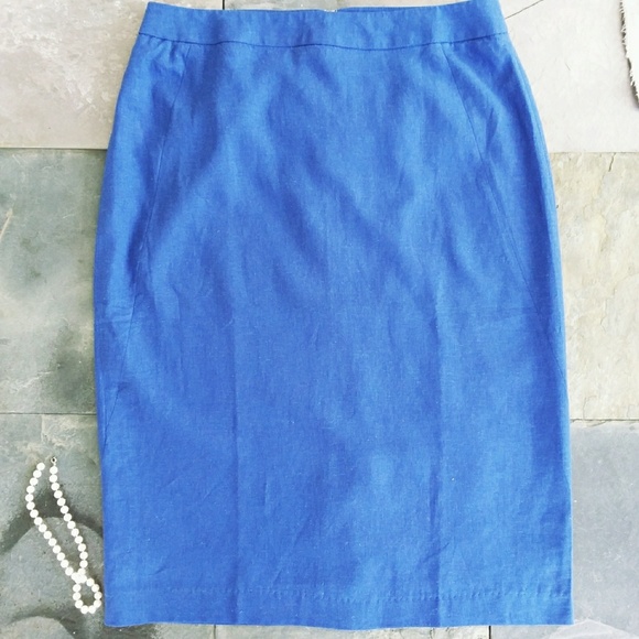 Chadwicks of Boston Royal Blue Pencil Skirt 10 - Picture 5 of 6